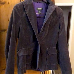 Women’s velvet, smoky gray blazer, size 10
